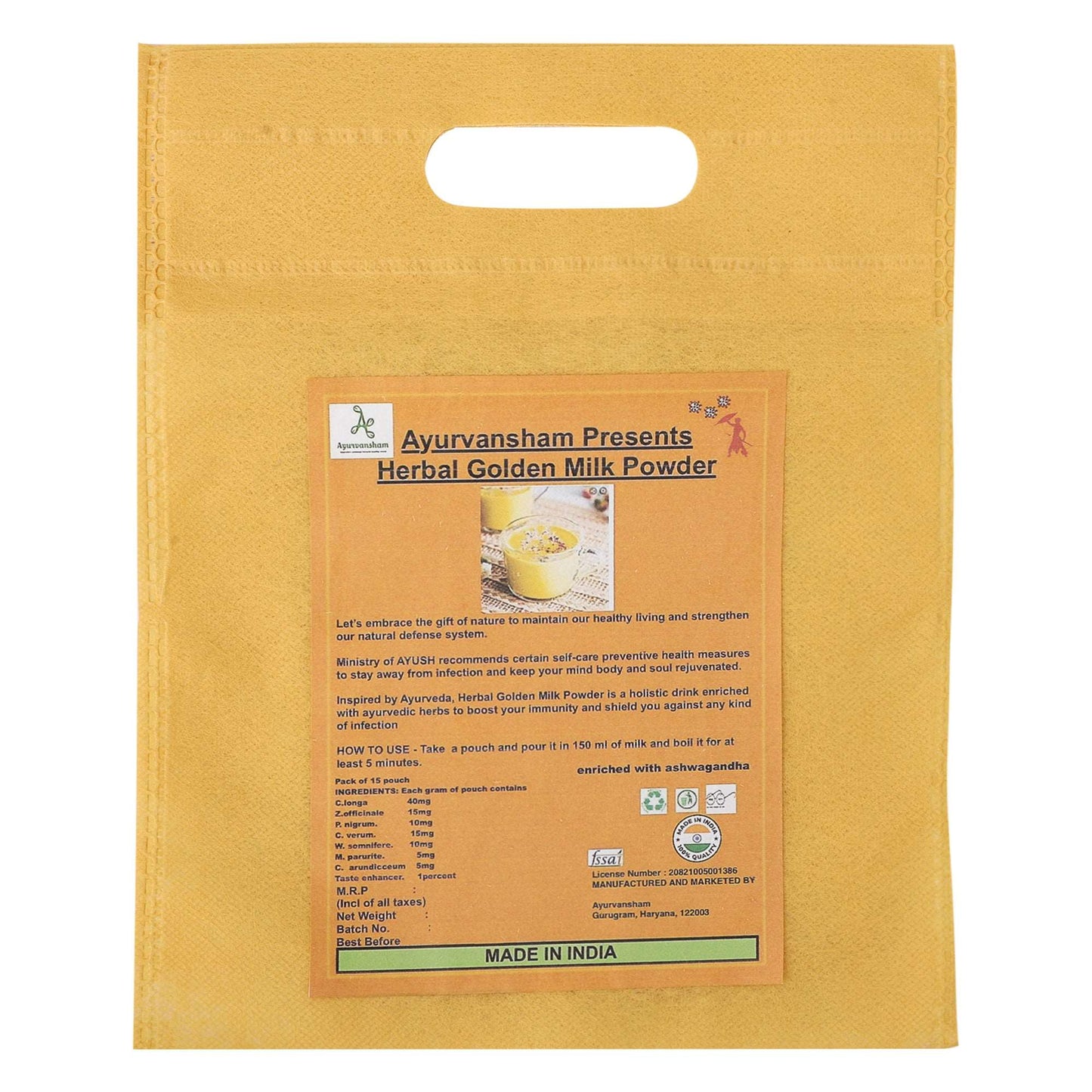 Ayurvansham Golden Turmeric Herbal Milk Powder